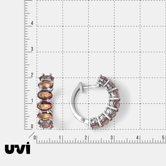 Серебряные серьги с горным хрусталем