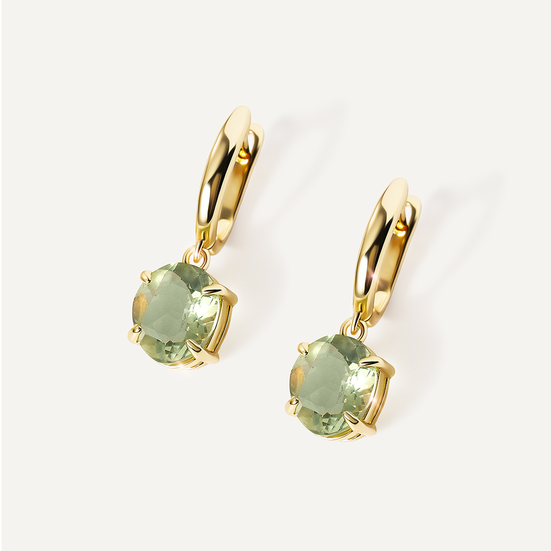 Серебряные серьги с флюоритами