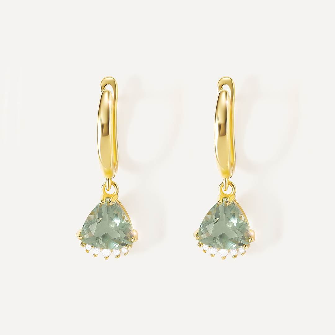 Серебряные серьги с флюоритами