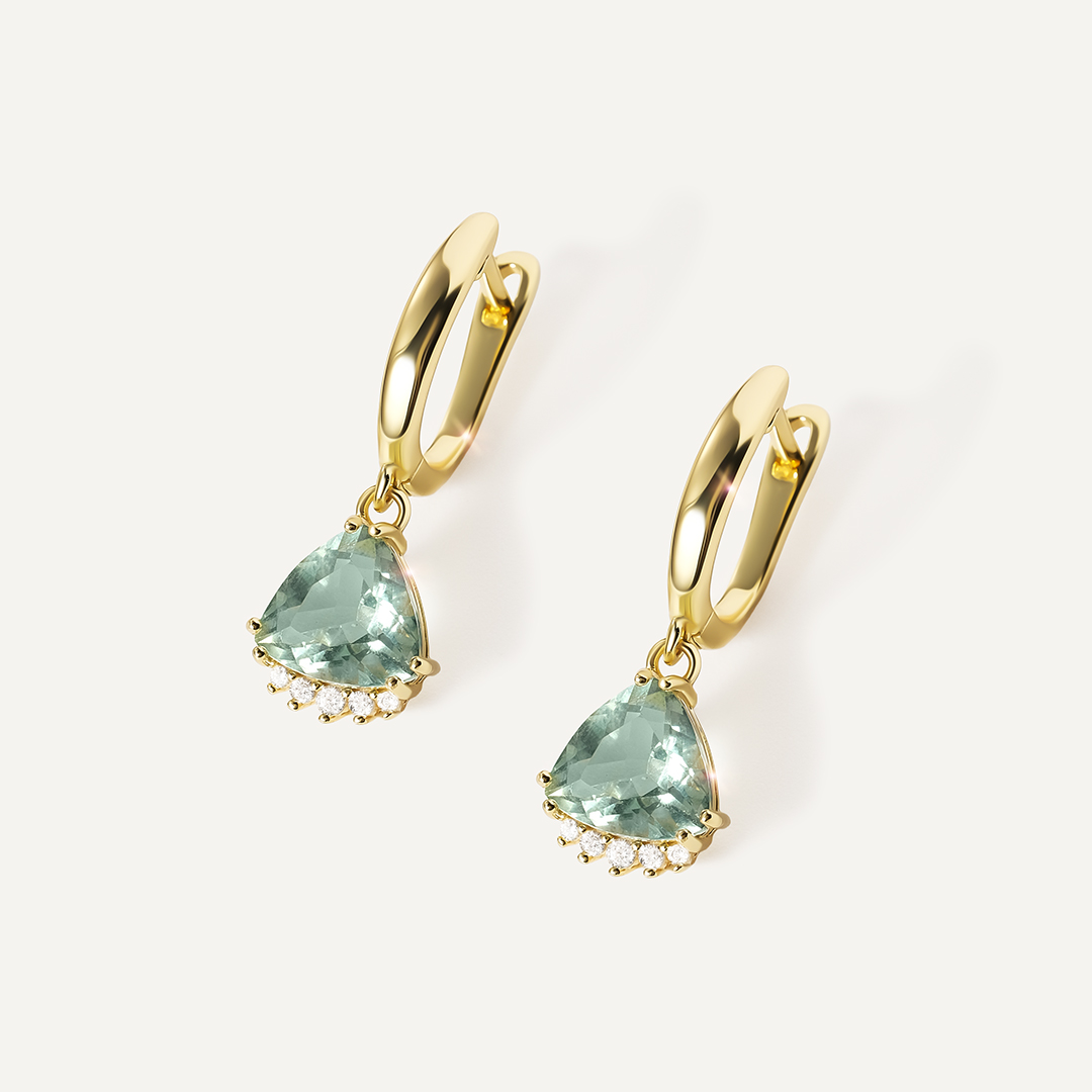 Серебряные серьги с флюоритами