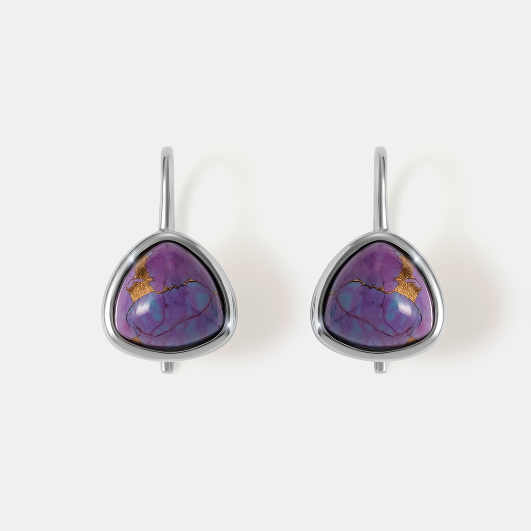 Серебряные серьги с бирюзой Мохаве