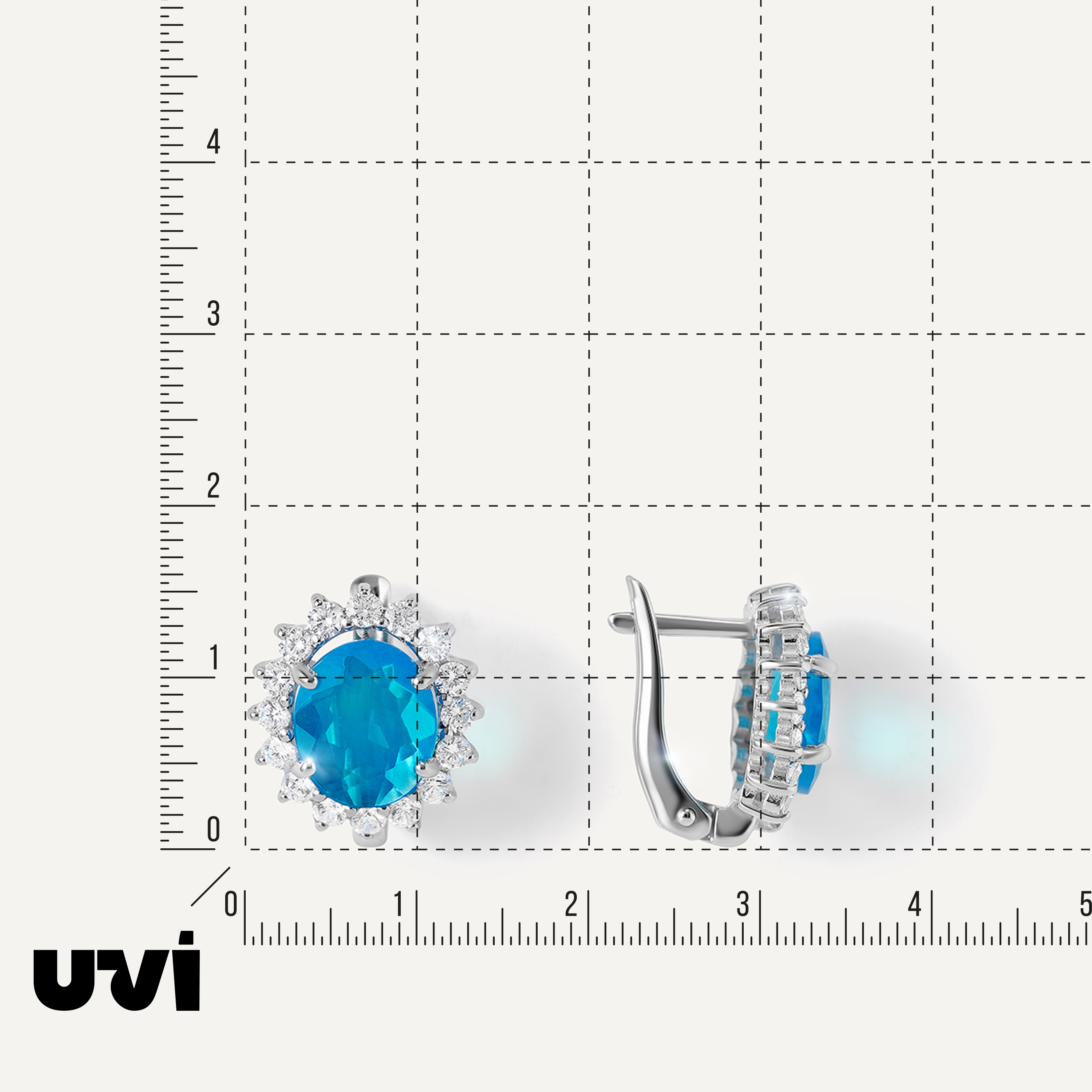 Серебряные серьги с голубыми опалами