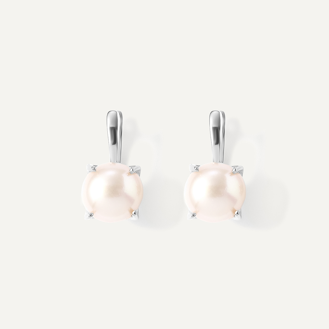 Серебряные серьги с жемчугом