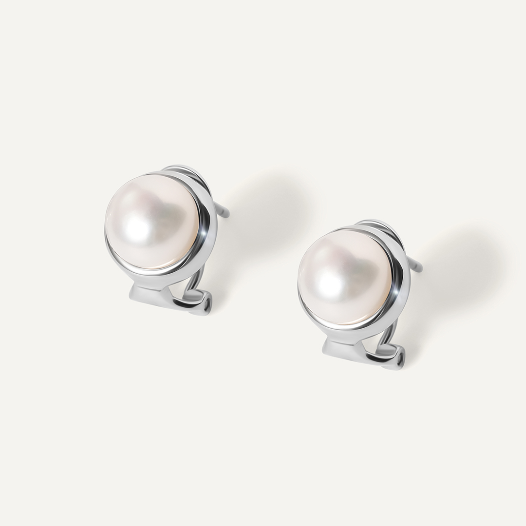 Серебряные серьги с жемчугом