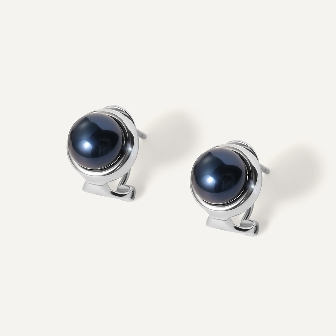 Серебряные серьги с жемчугом