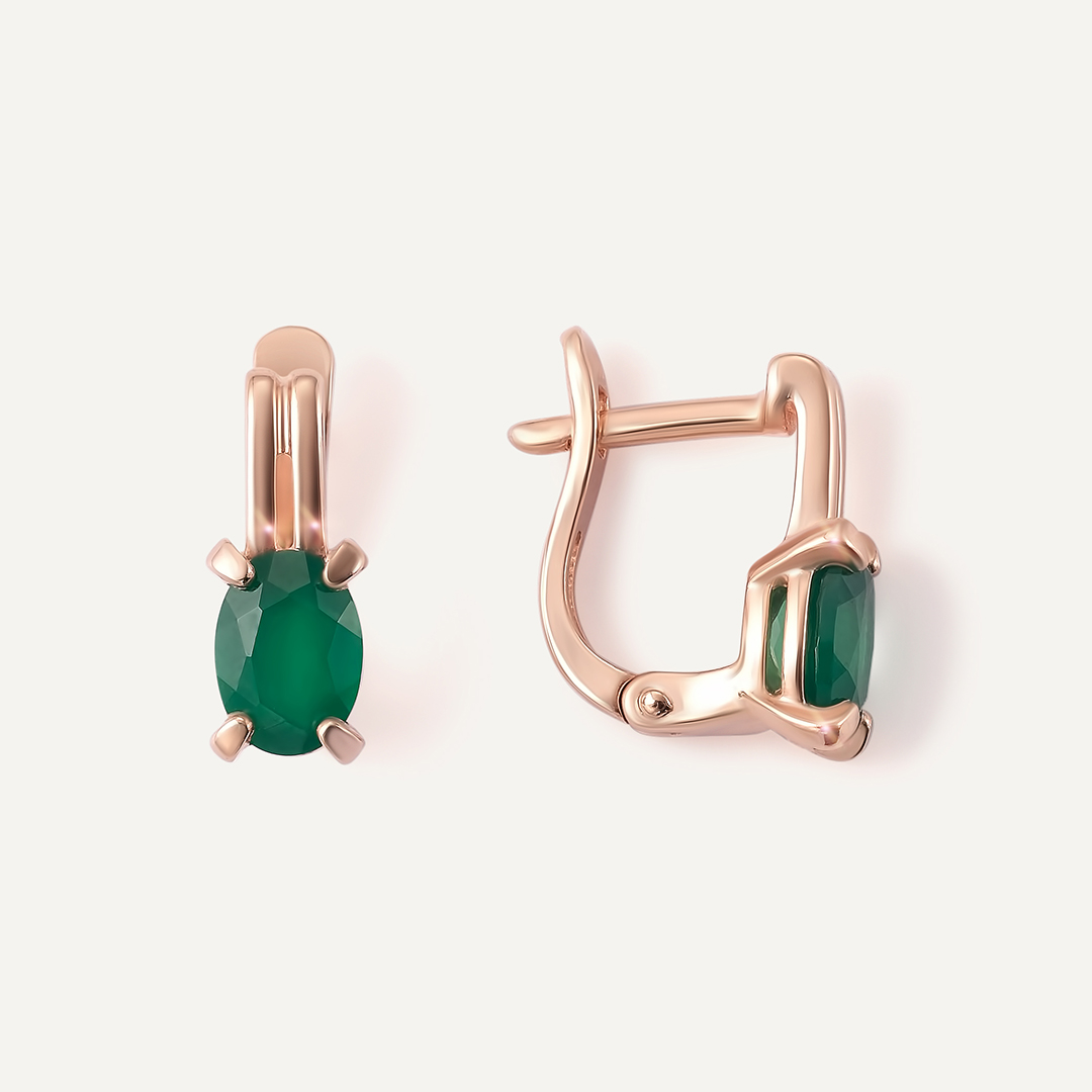 Серебряные серьги с агатами