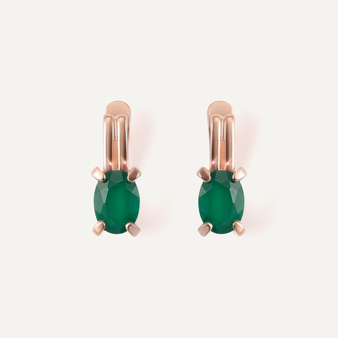 Серебряные серьги с агатами