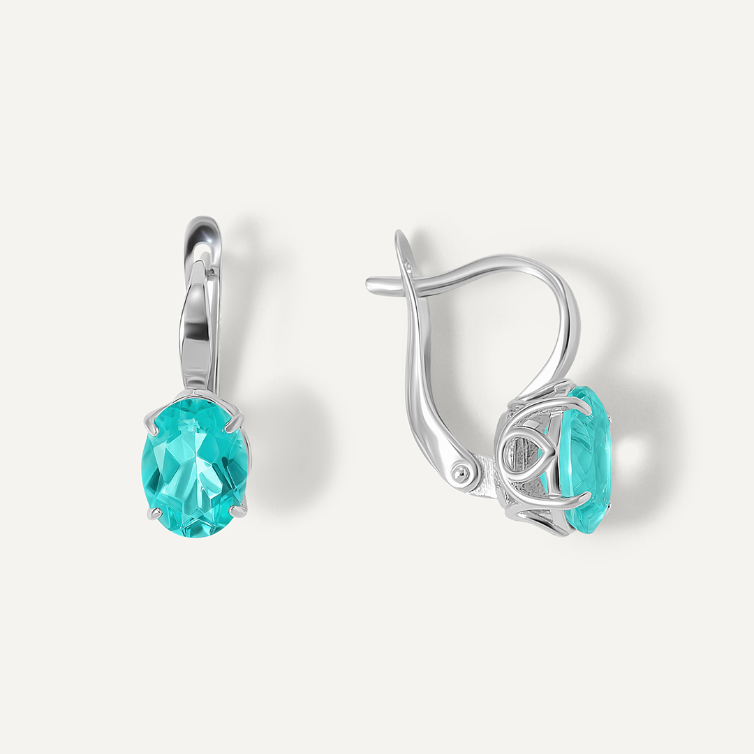 Серебряные серьги с топазами