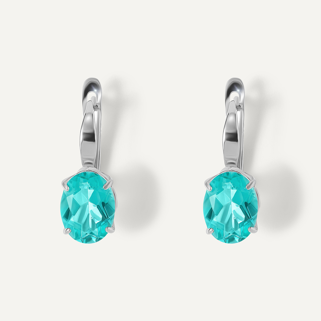 Серебряные серьги с топазами