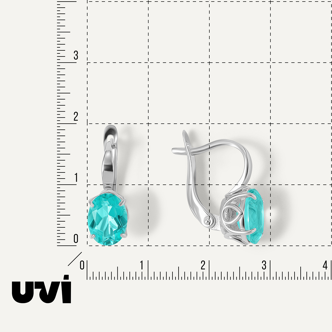 Серебряные серьги с топазами