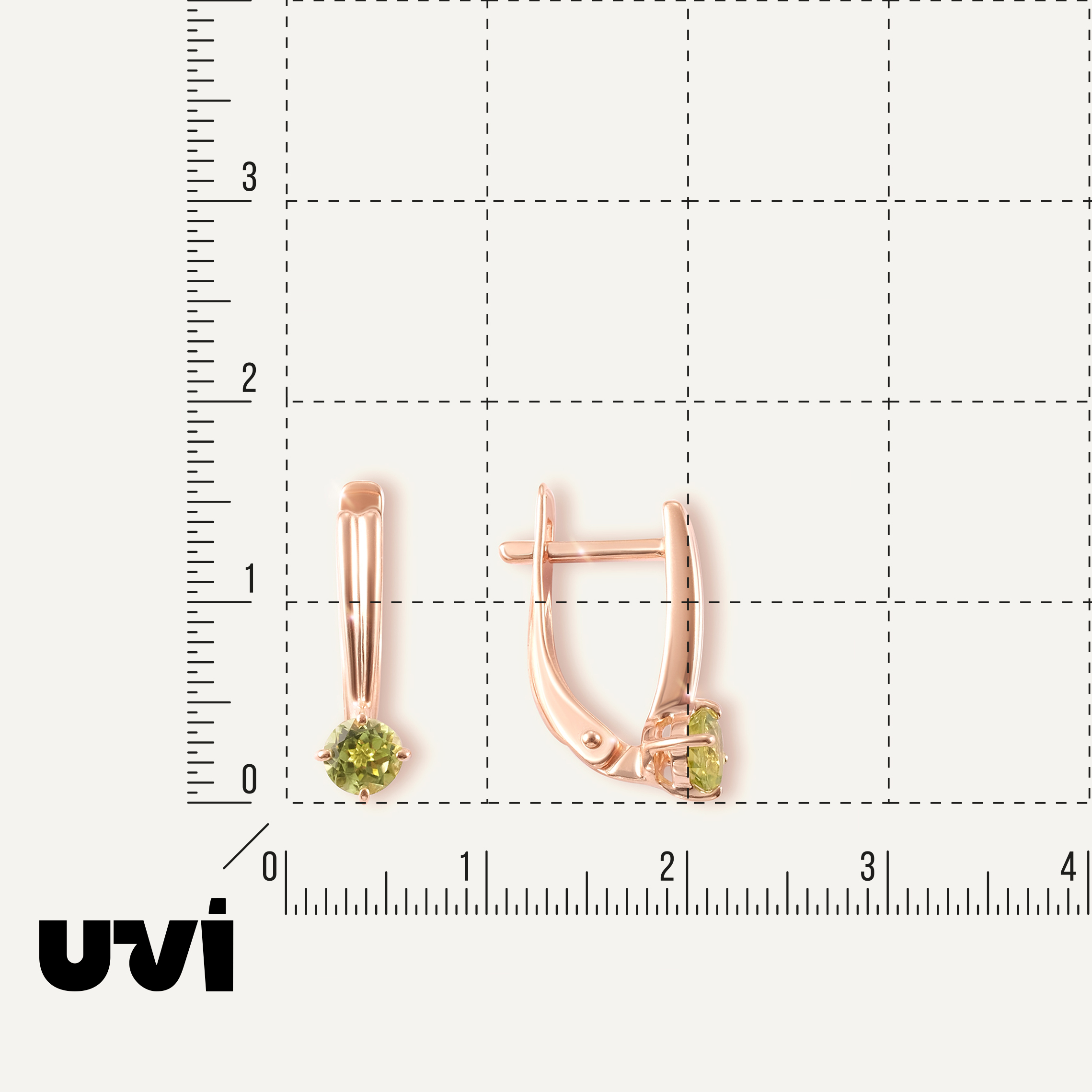 Серебряные серьги с хризолитами