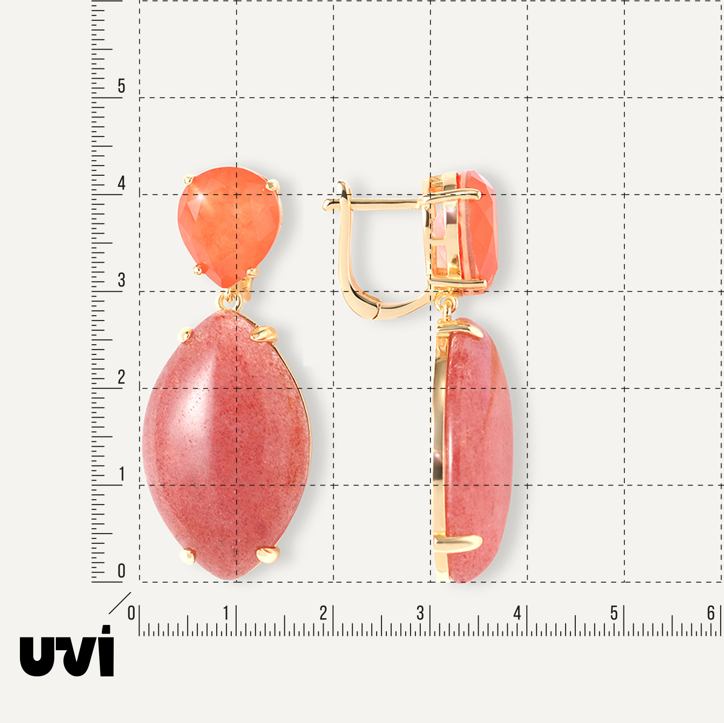 Серебряные серьги с кварцем