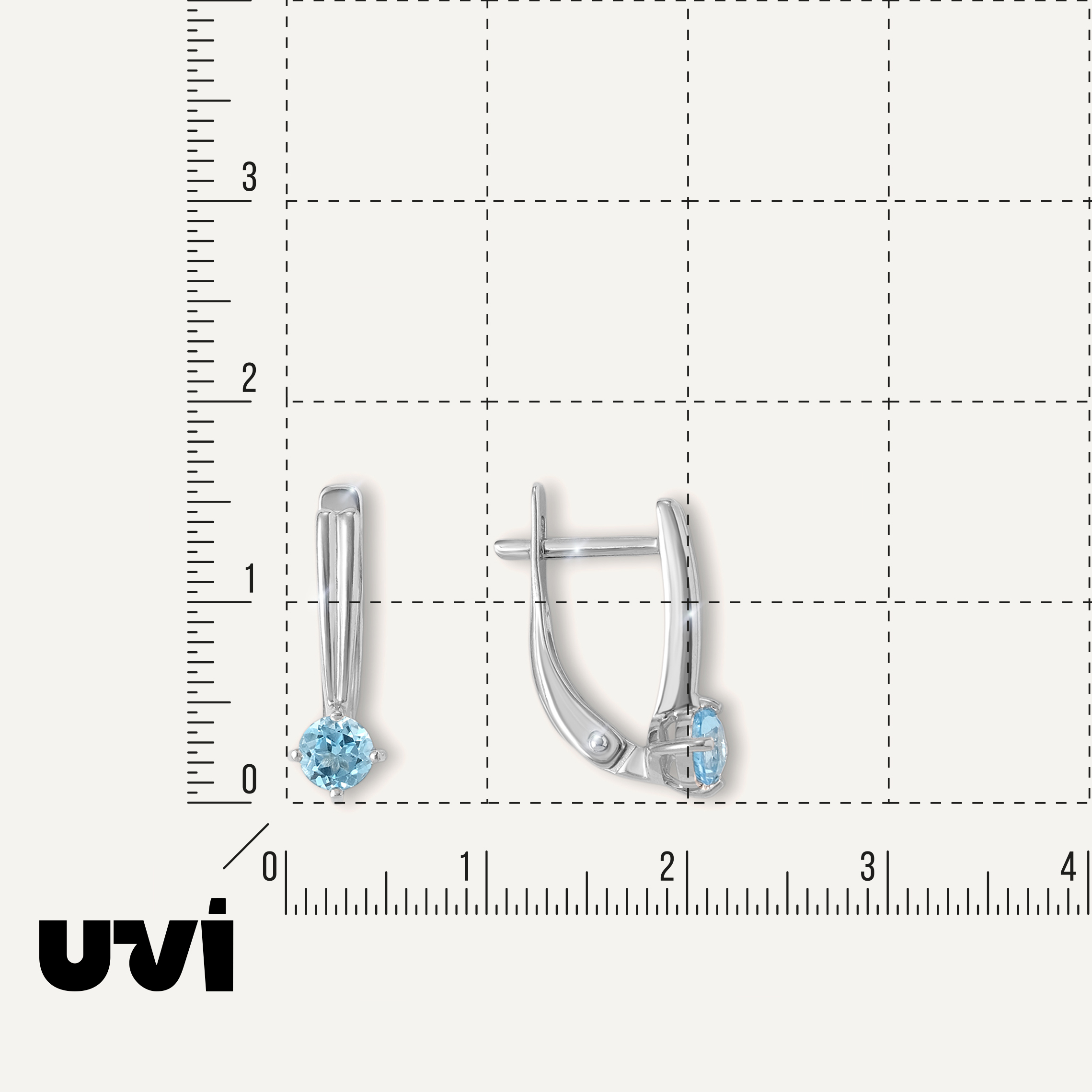 Серебряные серьги с топазами