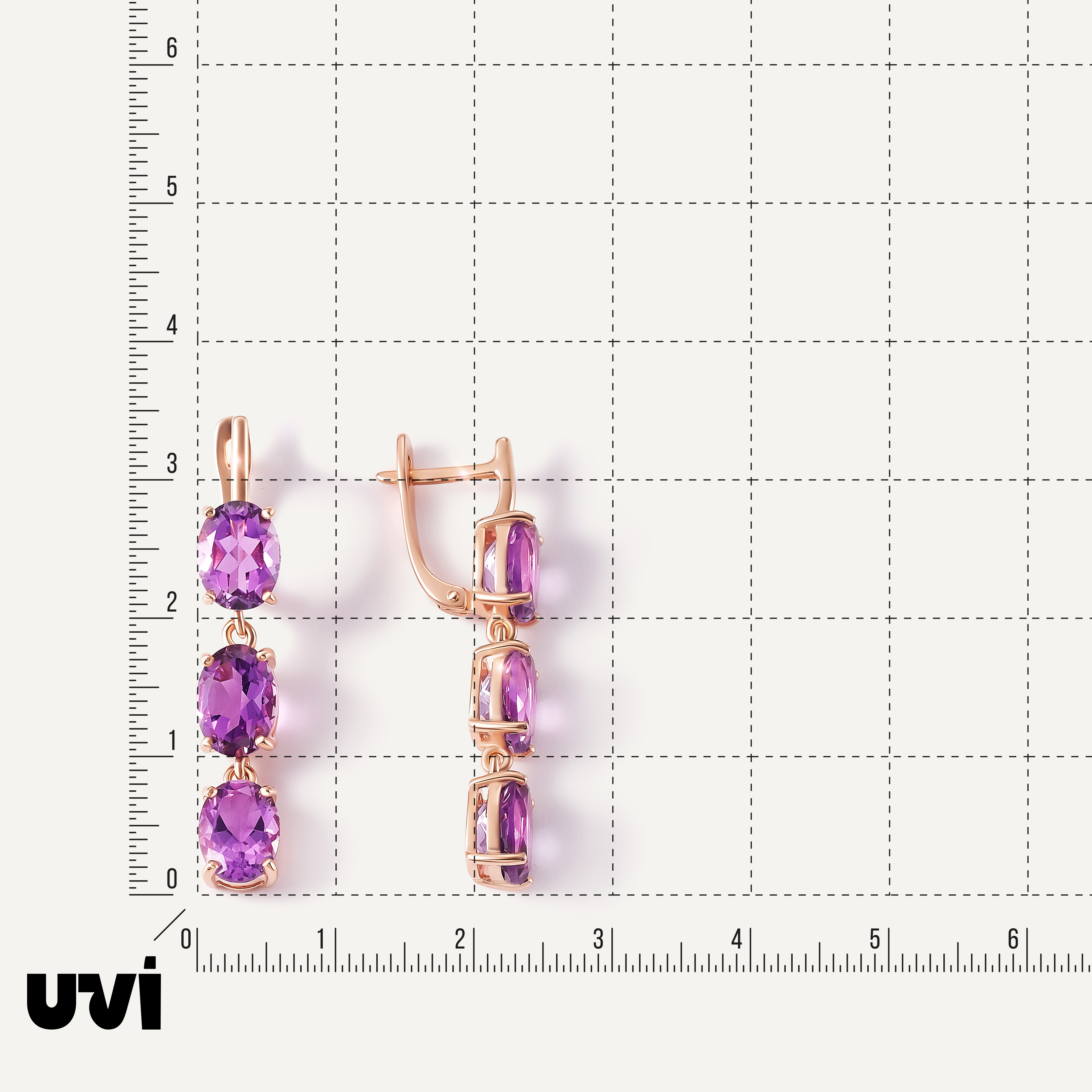 Серебряные серьги с аметистами