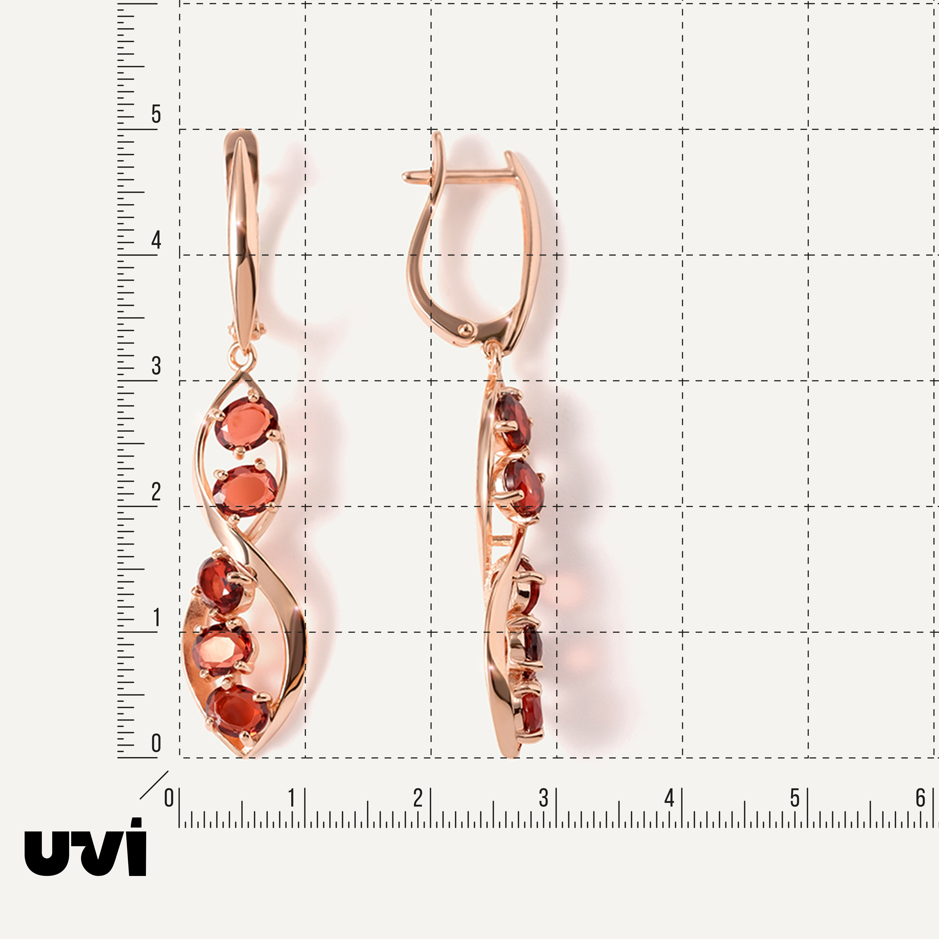 Серебряные серьги с гранатами