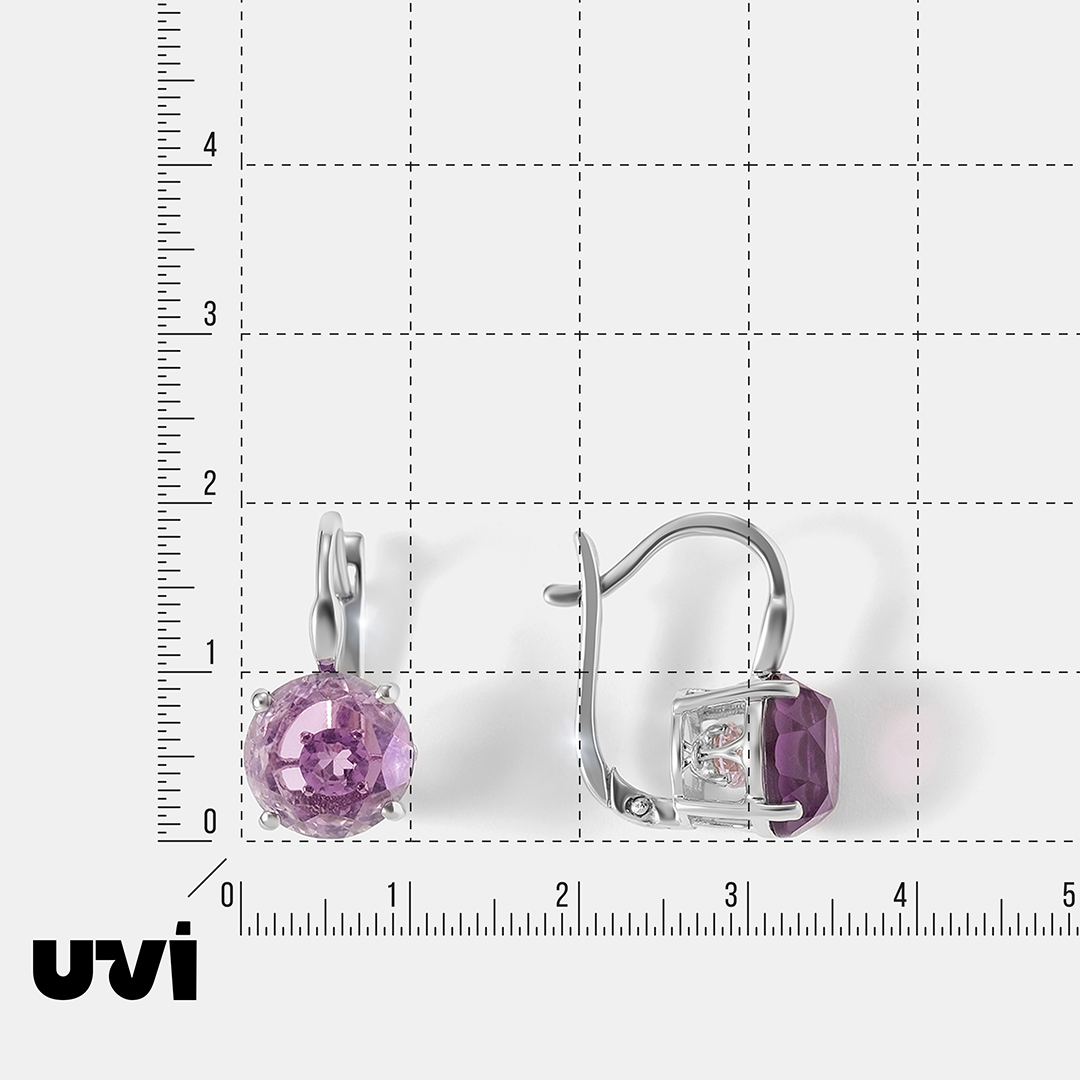 Серебряные серьги с аметистами