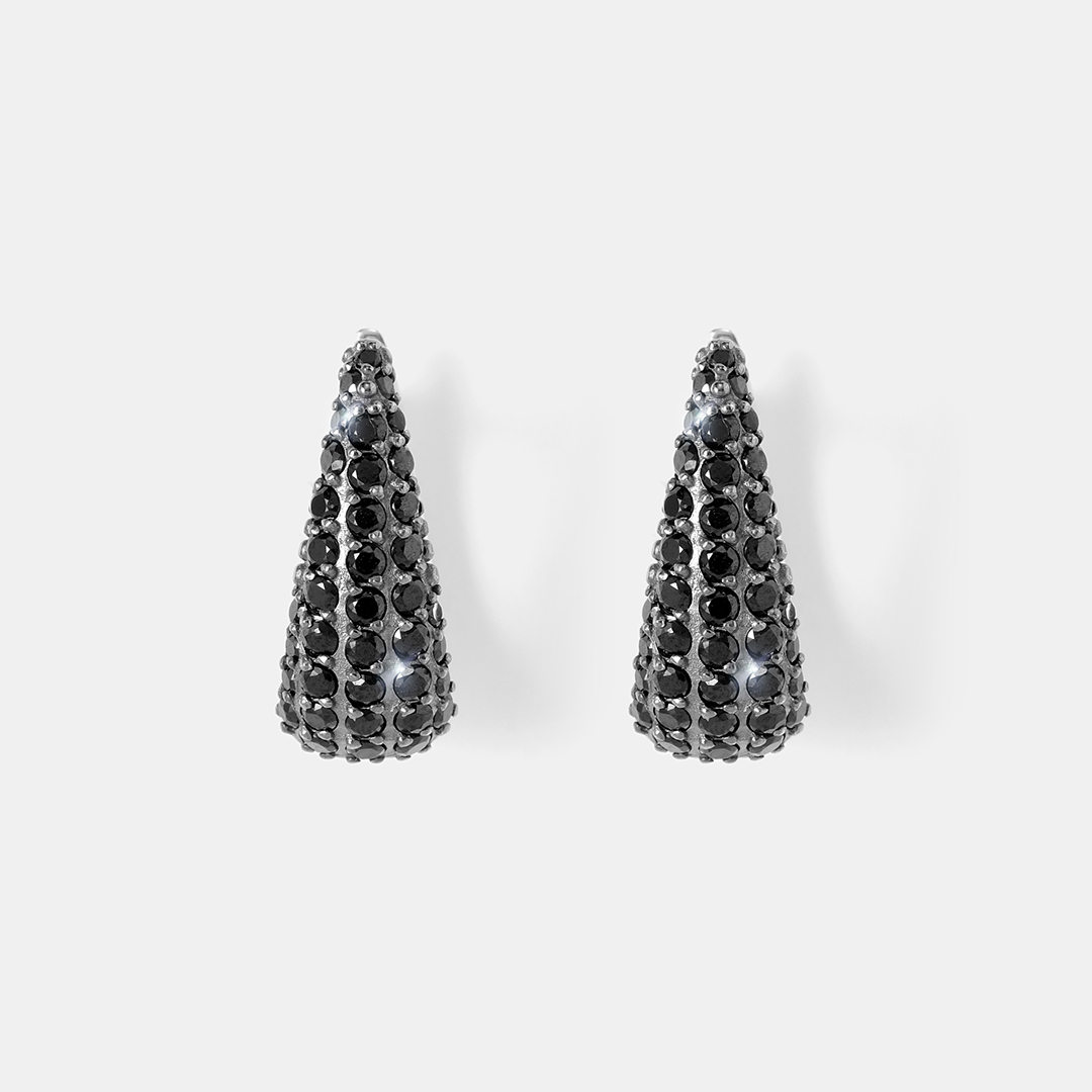 Серебряные серьги со шпинелью