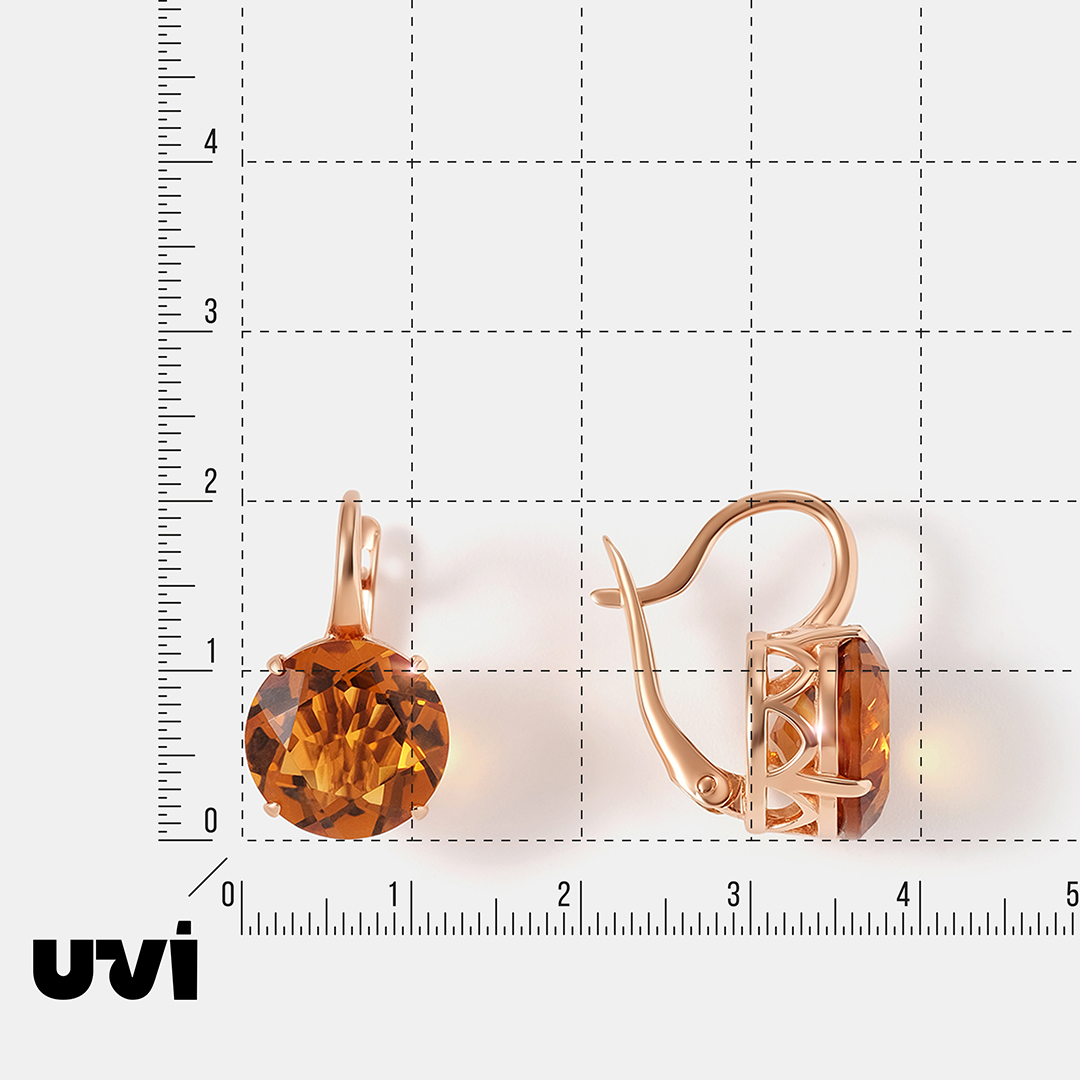 Серебряные серьги с цитринами