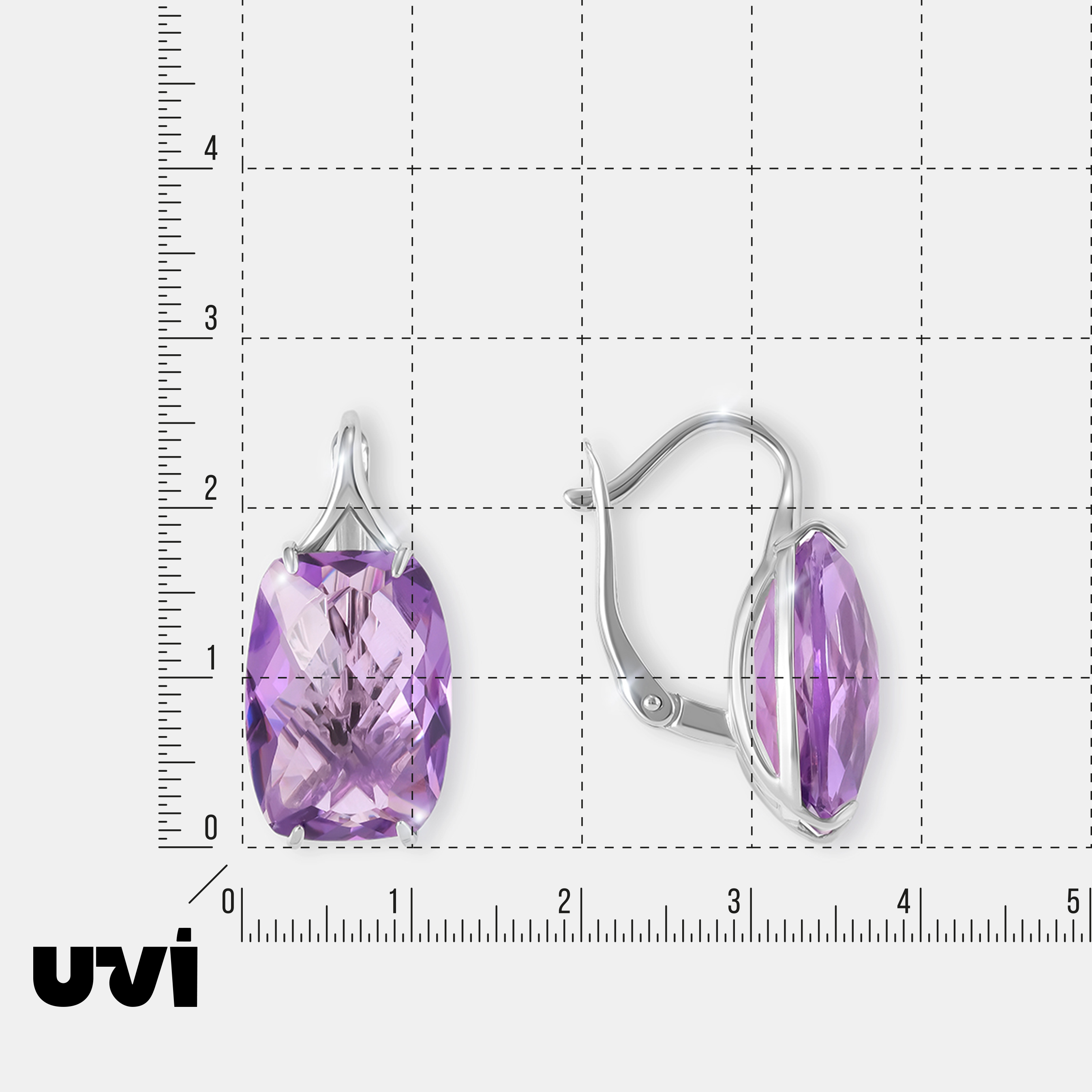 Серебряные серьги с аметистами