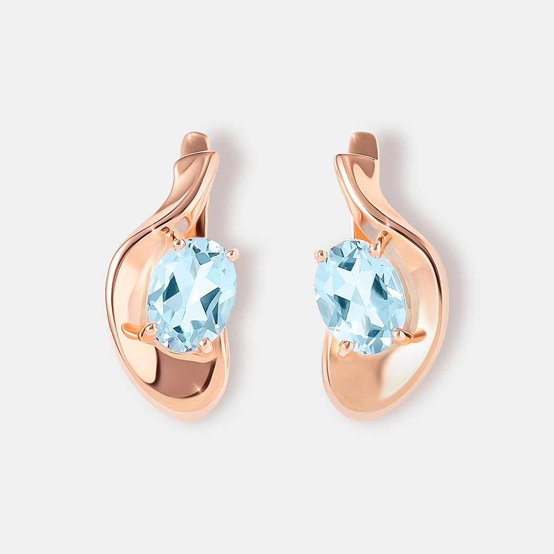 Серебряные серьги с топазами