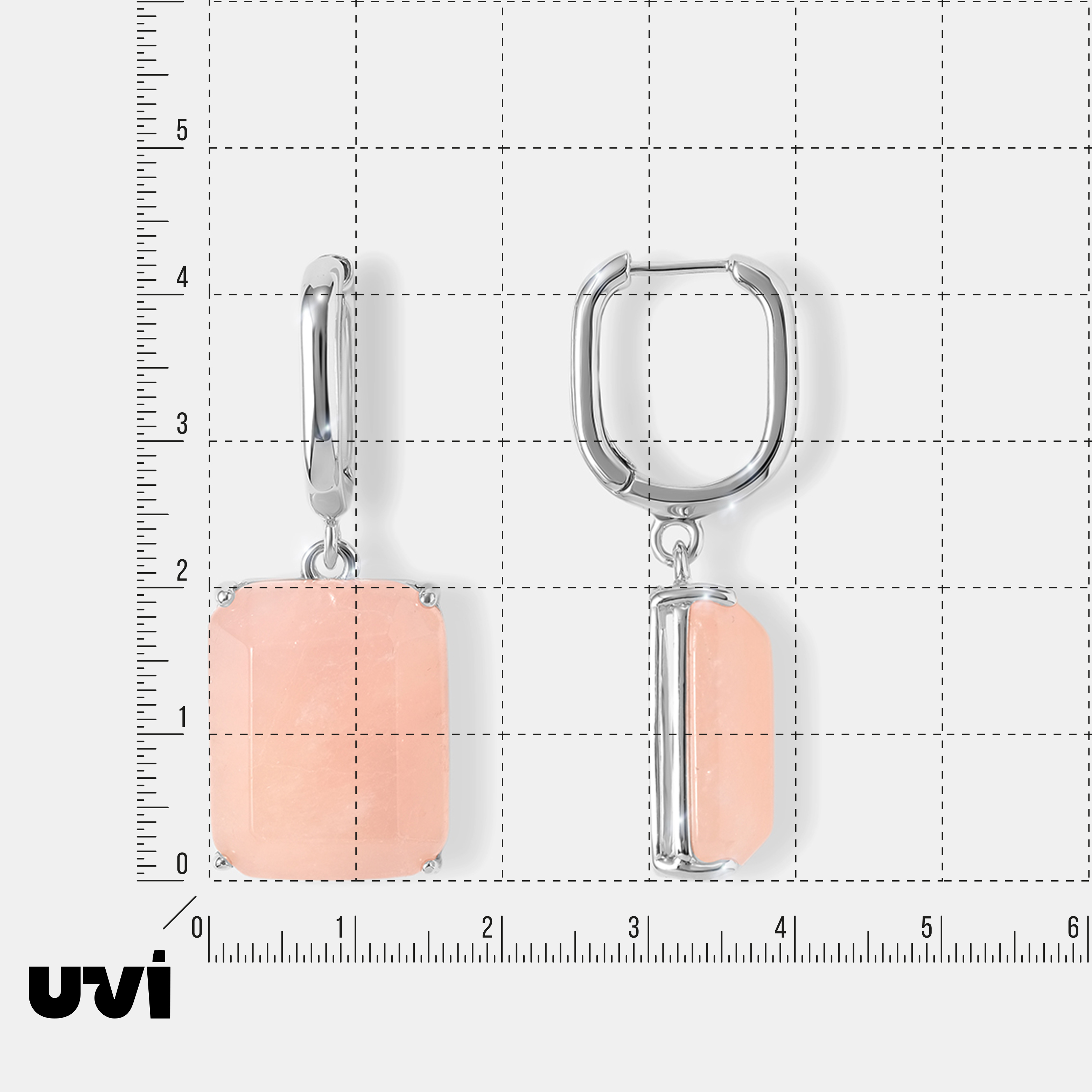 Серебряные серьги с морганитами