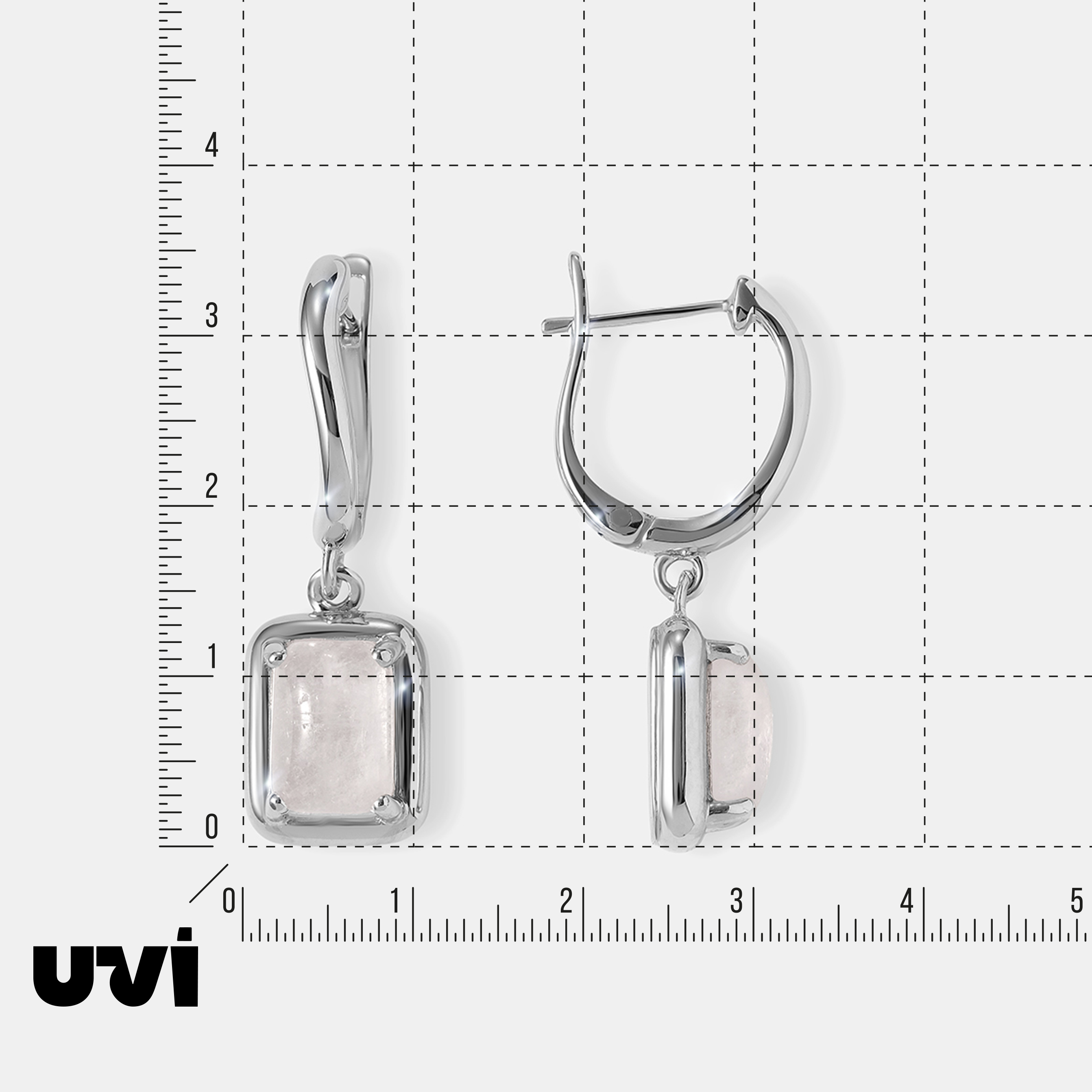 Серебряные серьги с морганитами