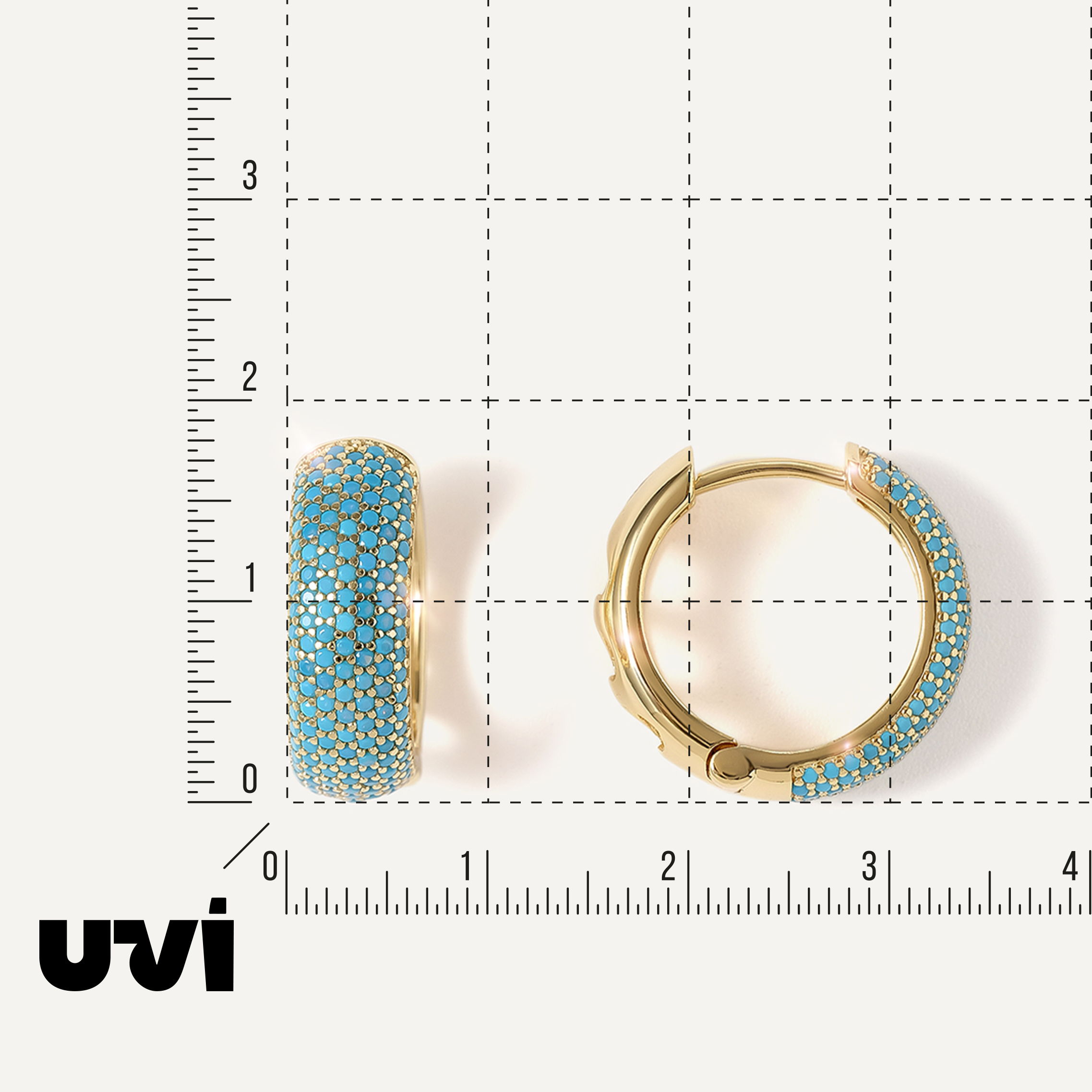 Серебряные серьги-конго с бирюзой