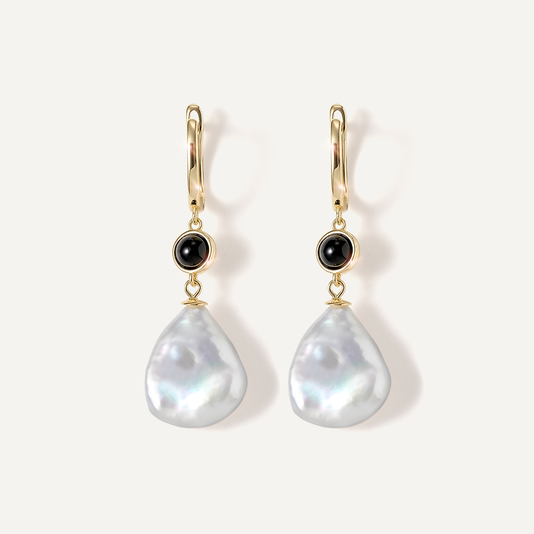 Серебряные серьги с жемчугом Барокко