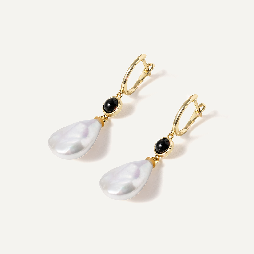 Серебряные серьги с жемчугом Барокко