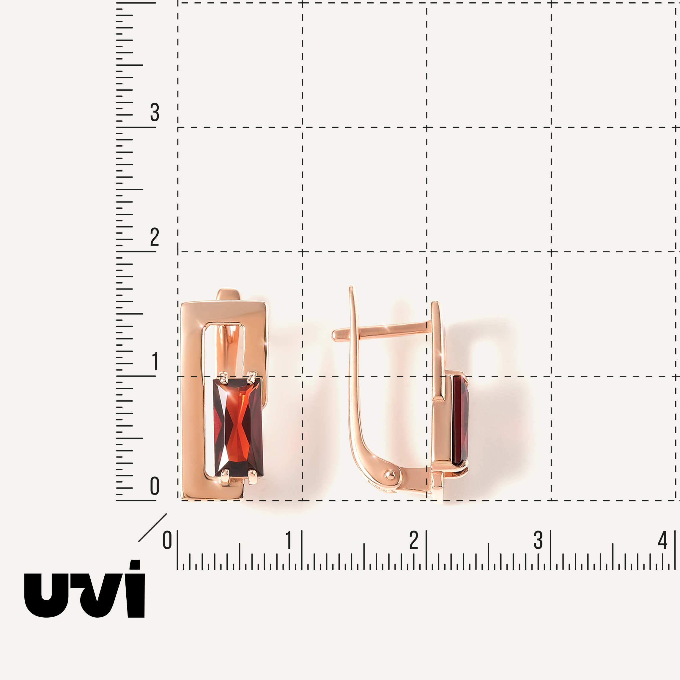 Серебряные серьги с гранатами