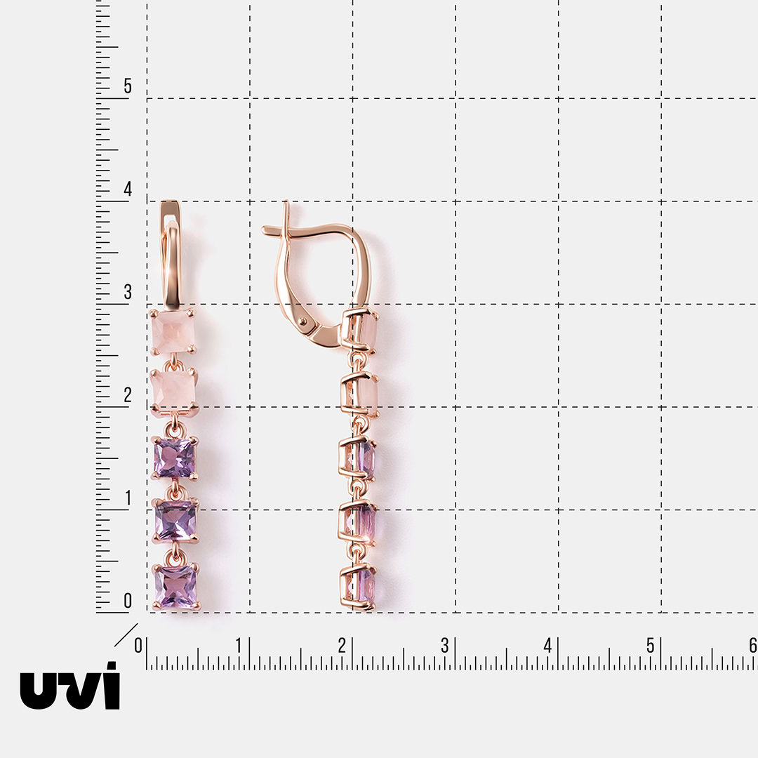 Серебряные серьги с аметистами