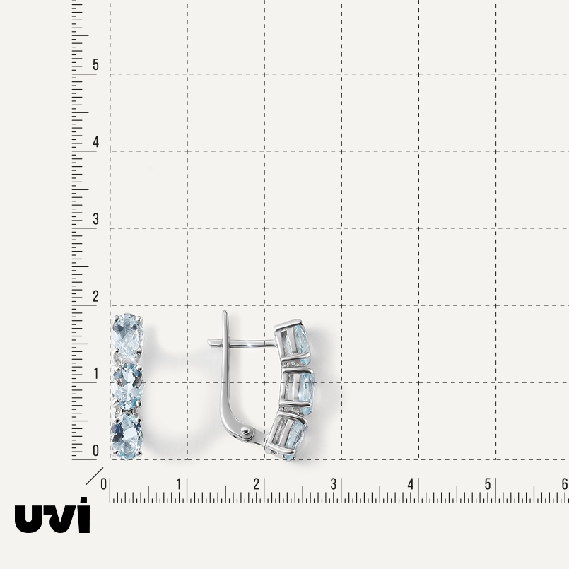Серебряные серьги с аквамаринами