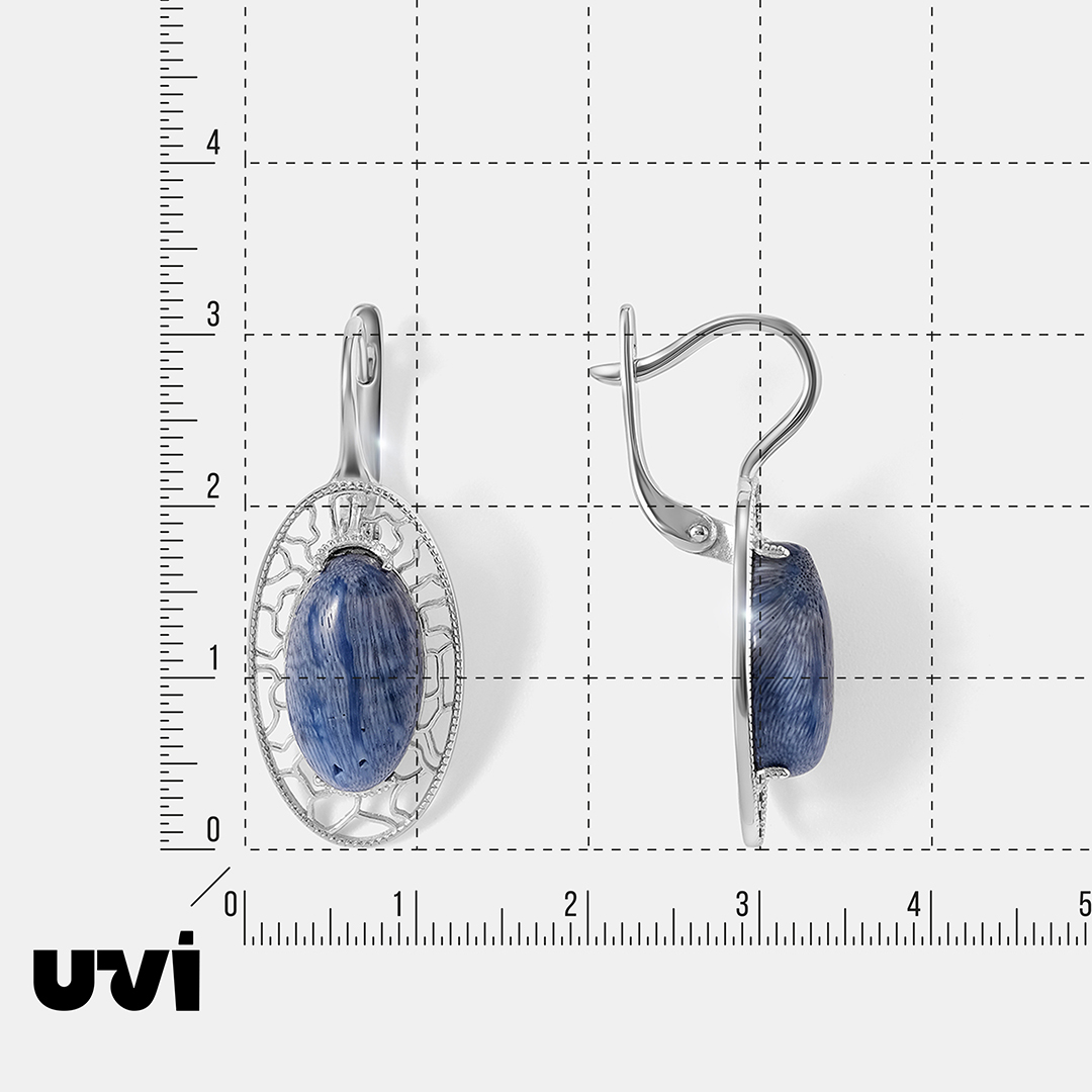 Серебряные серьги с кораллами Акори