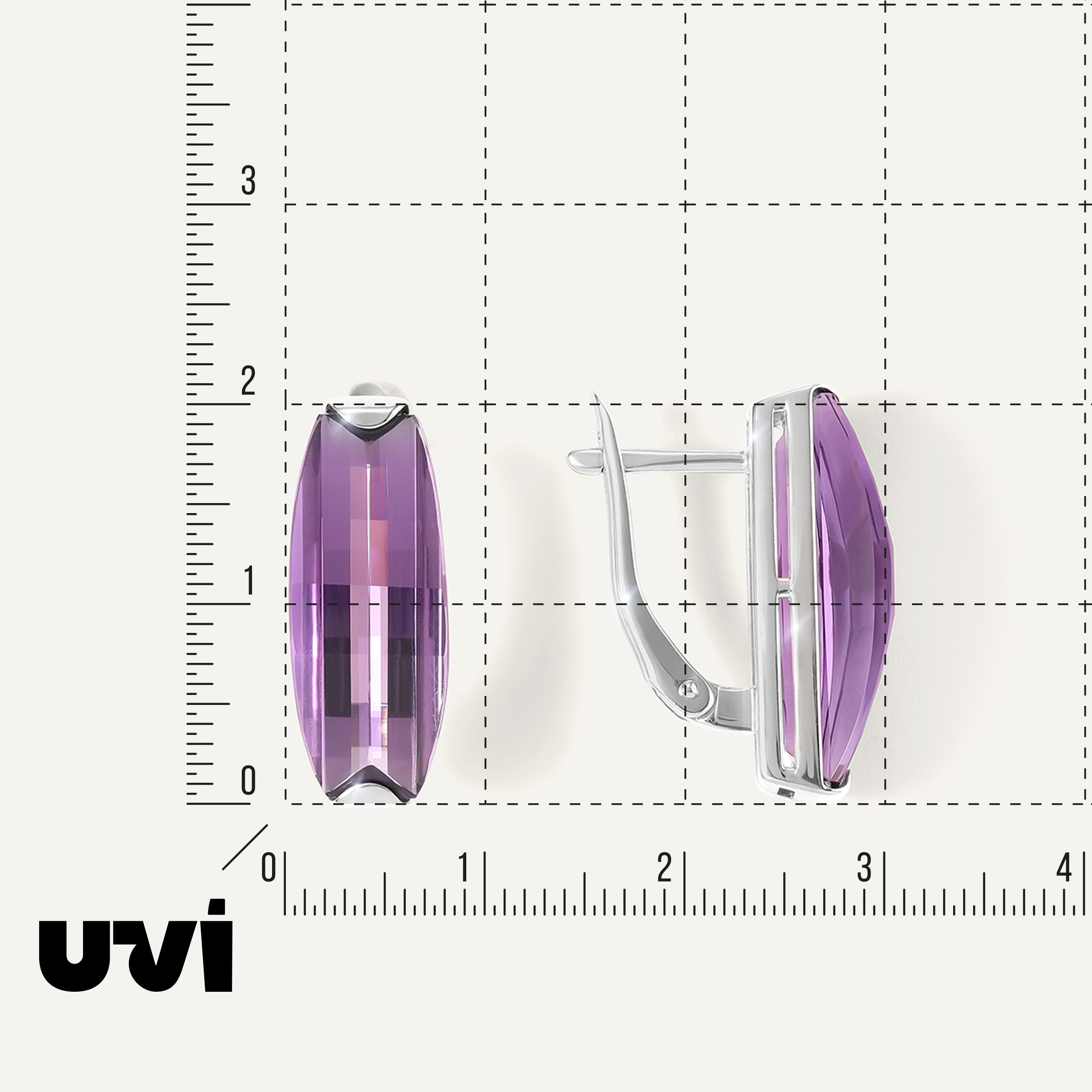 Серебряные серьги с аметистами