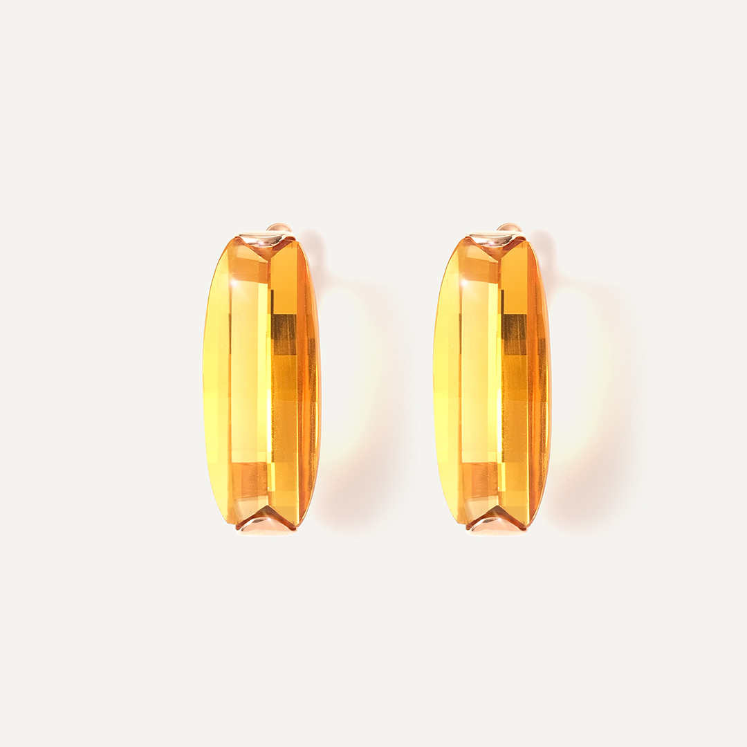 Серебряные серьги с цитринами