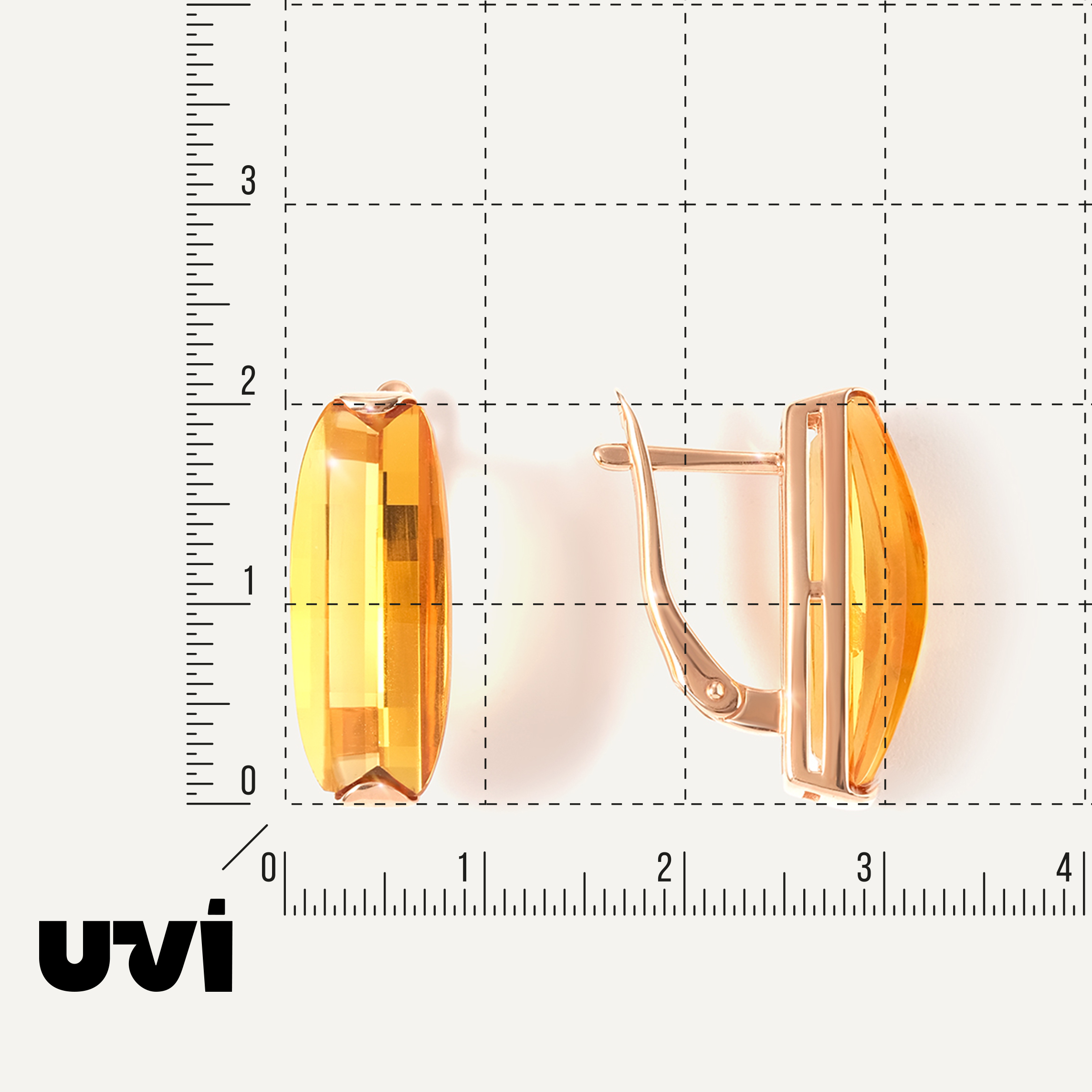 Серебряные серьги с цитринами