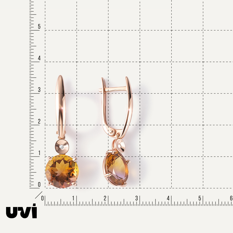Серебряные серьги с аметринами