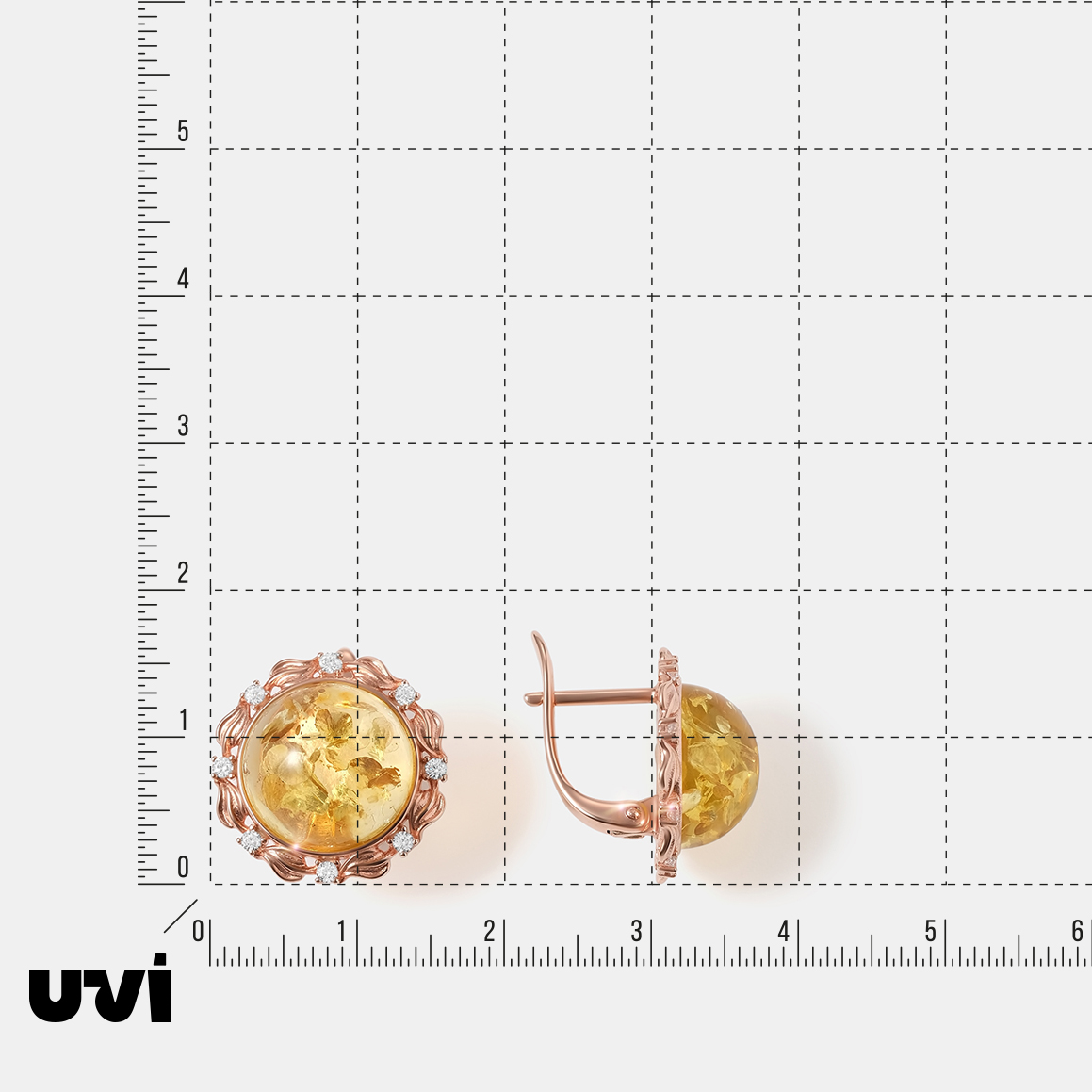 Серебряные серьги с янтарем