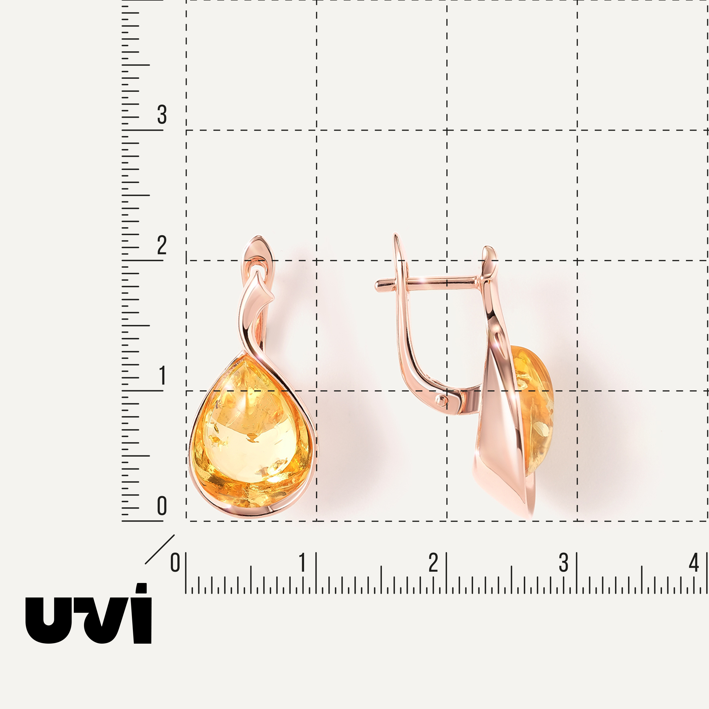 Серебряные серьги с янтарем