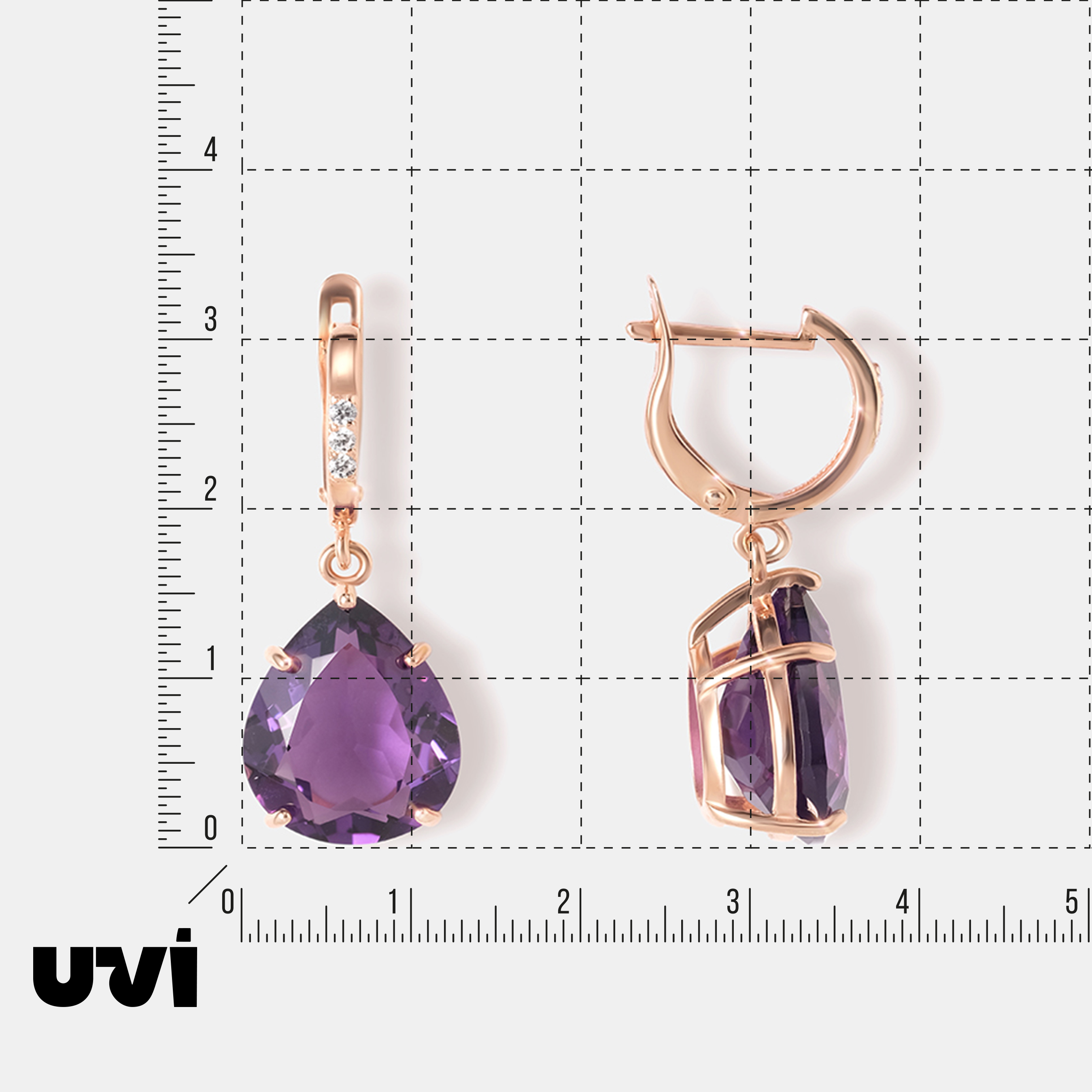 Серебряные серьги с аметистами