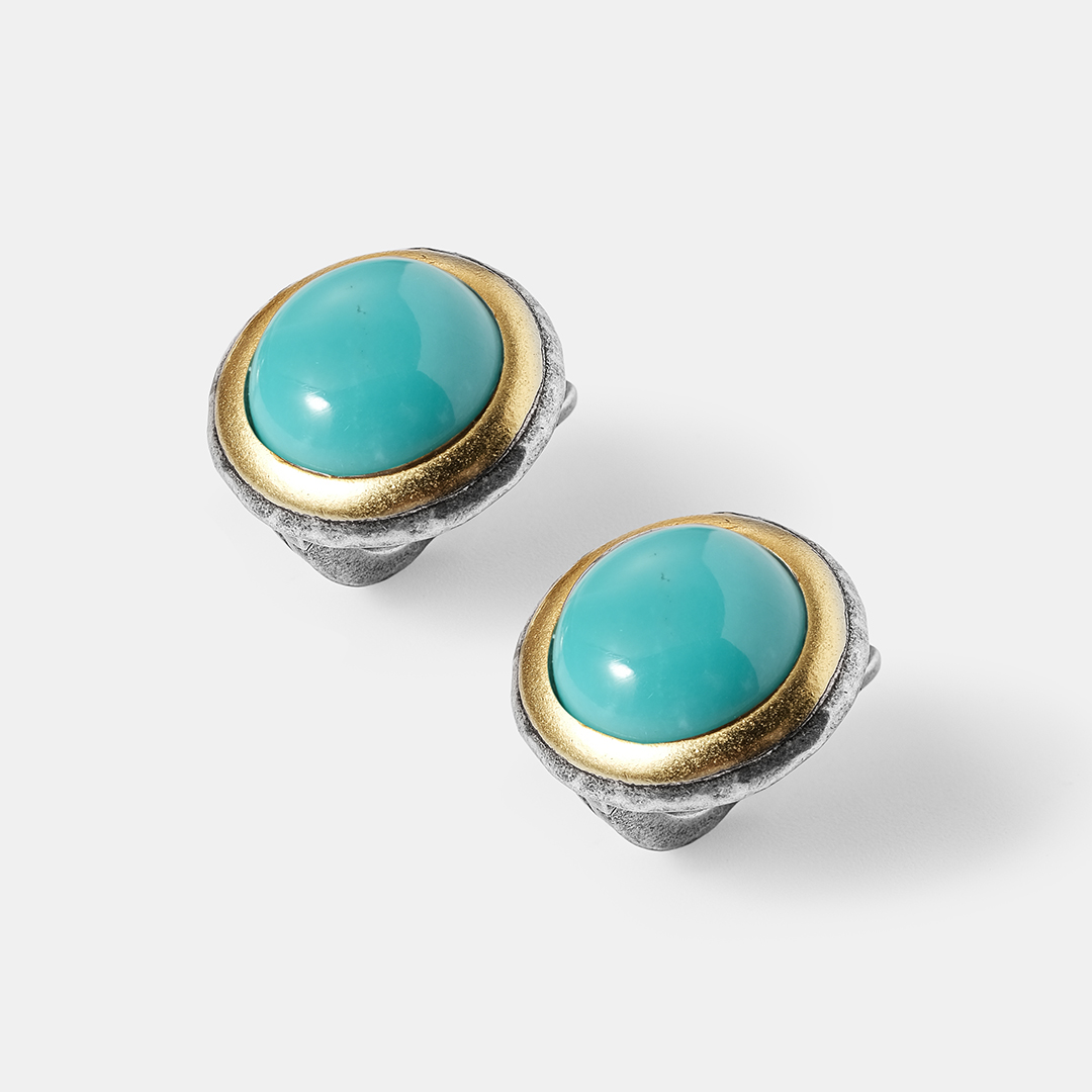 Серебряные серьги с бирюзой