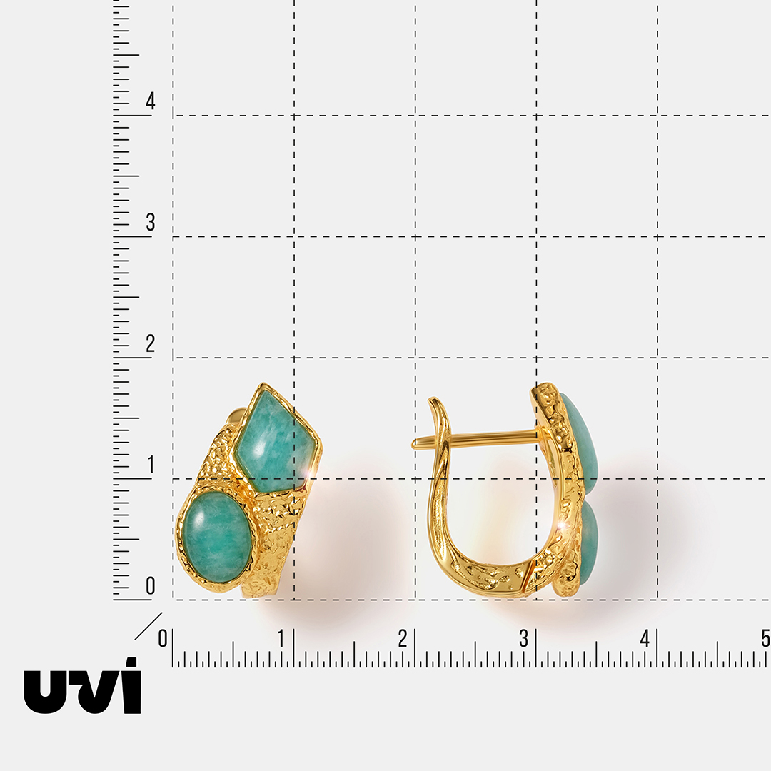 Серебряные серьги с амазонитами