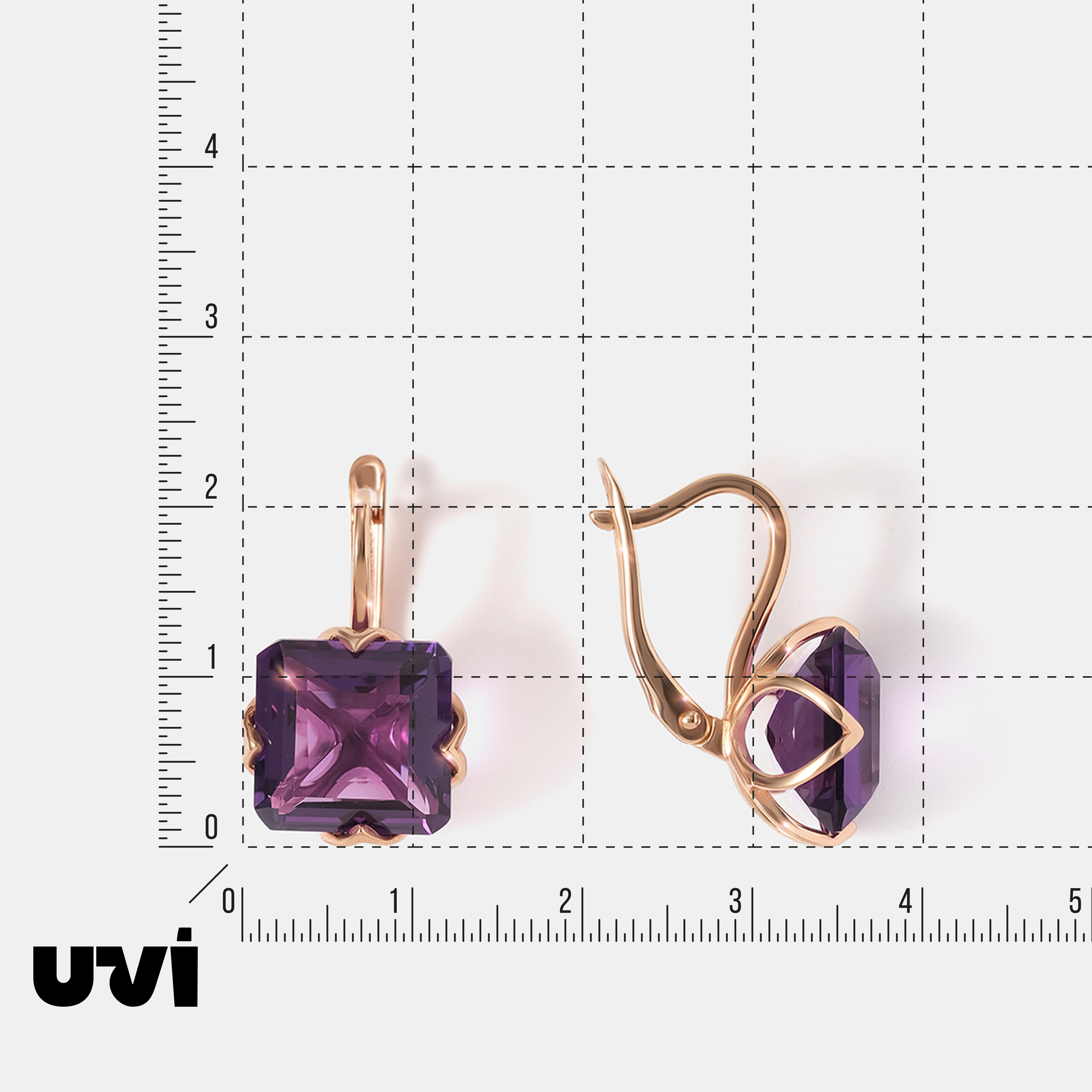 Серебряные серьги с аметистами