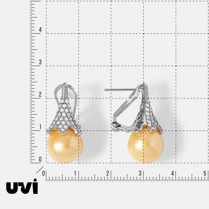 Серебряные серьги с жемчугом Эдисон