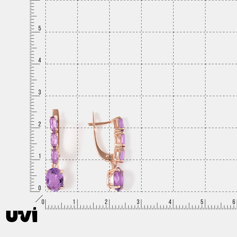 Серебряные серьги с аметистами