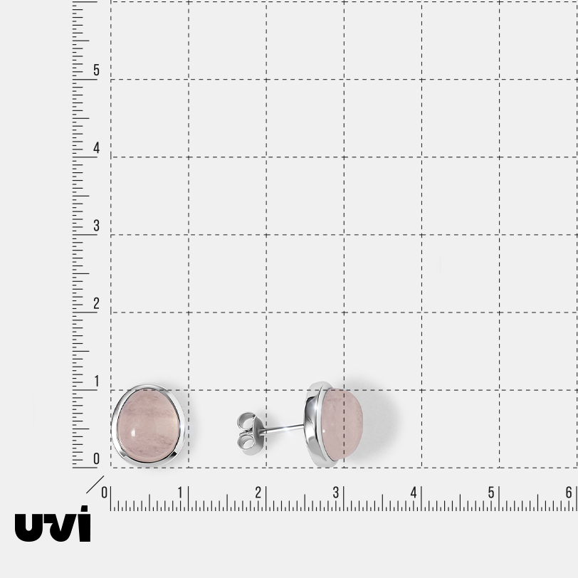 Серебряные серьги-пусеты с морганитами