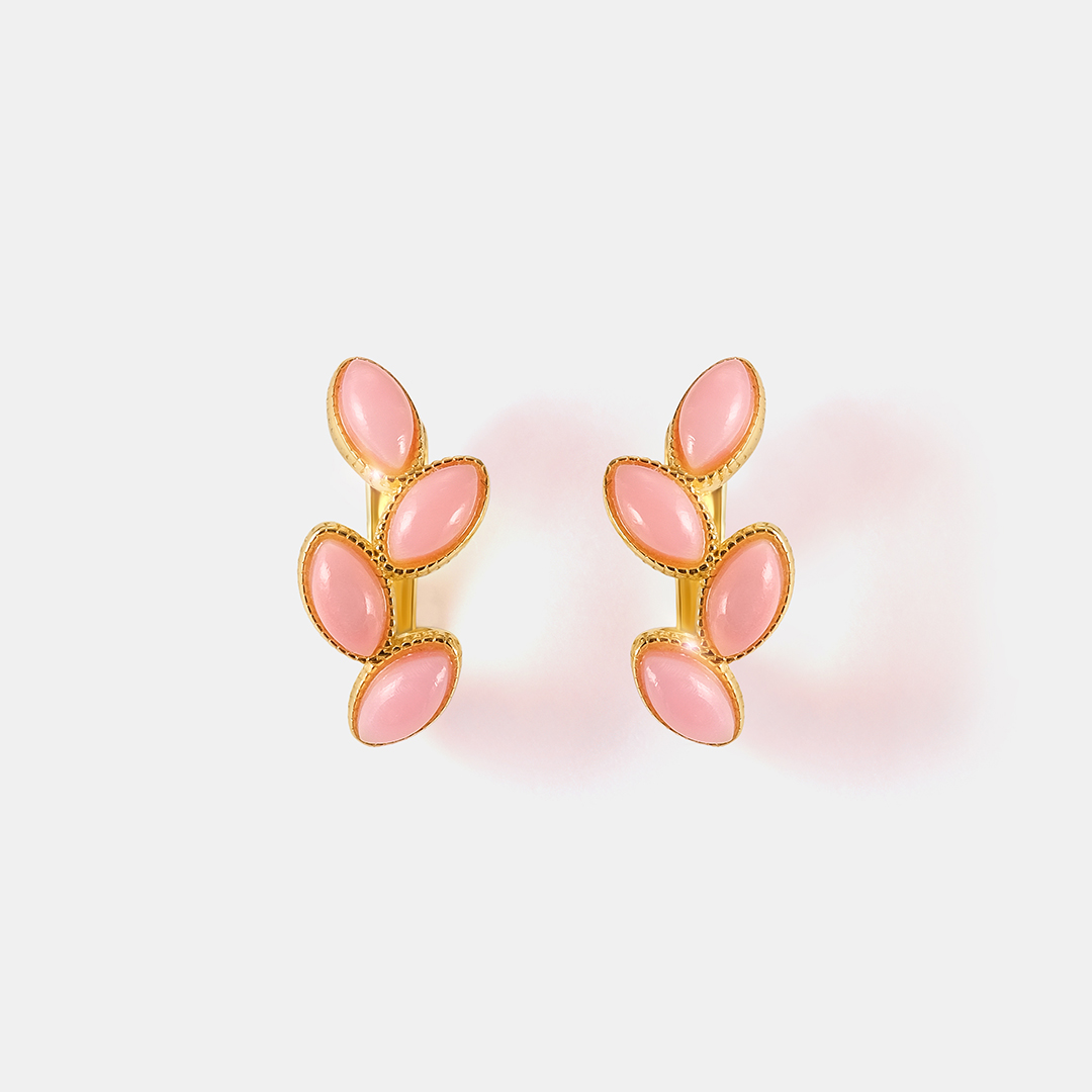 Серебряные серьги с кораллами