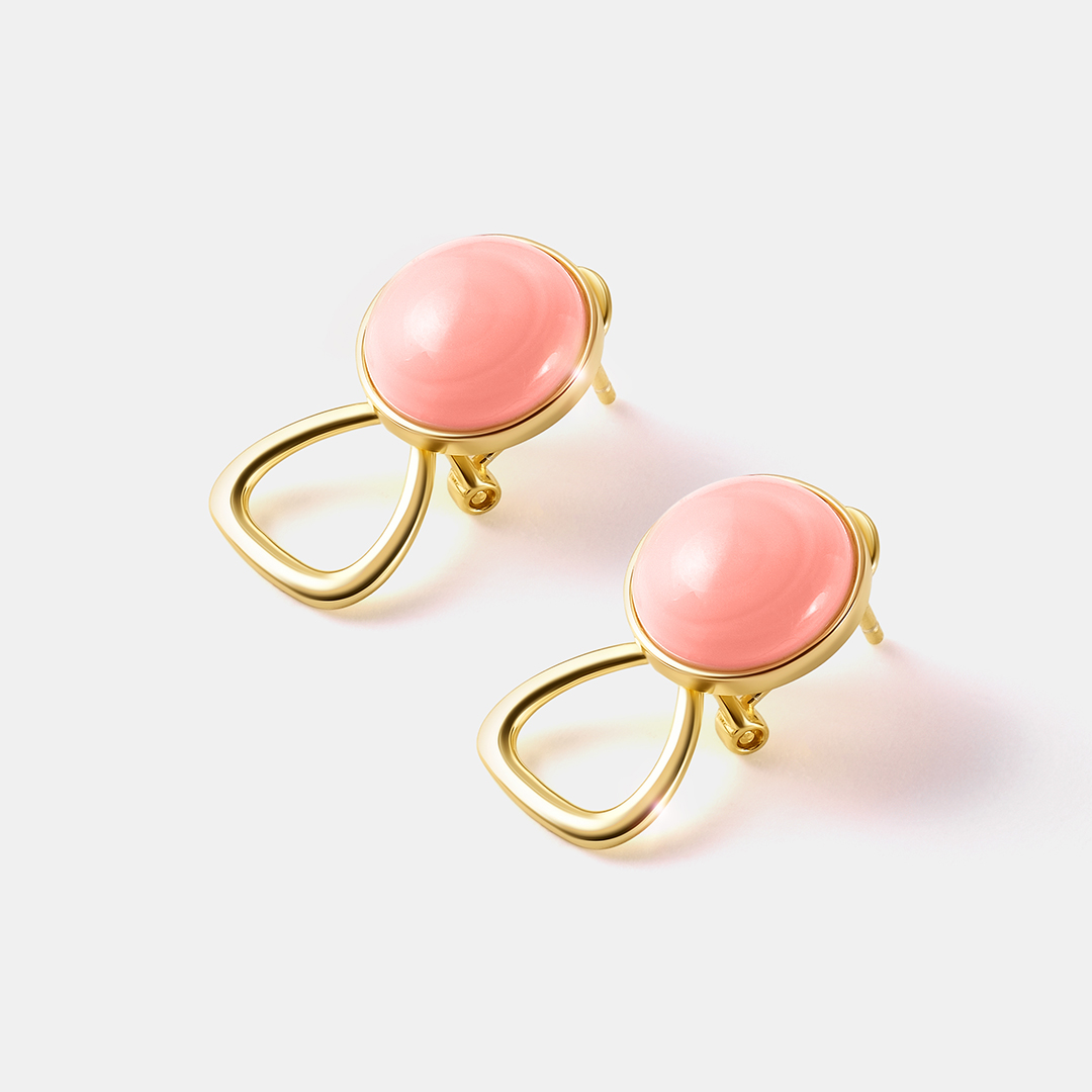 Серебряные серьги с кораллами