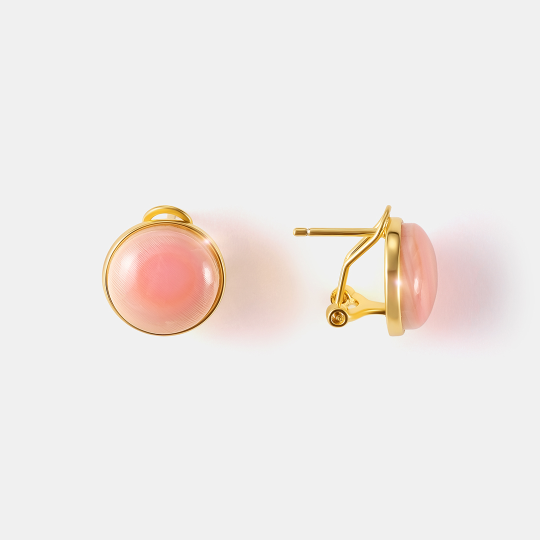 Серебряные серьги с кораллами