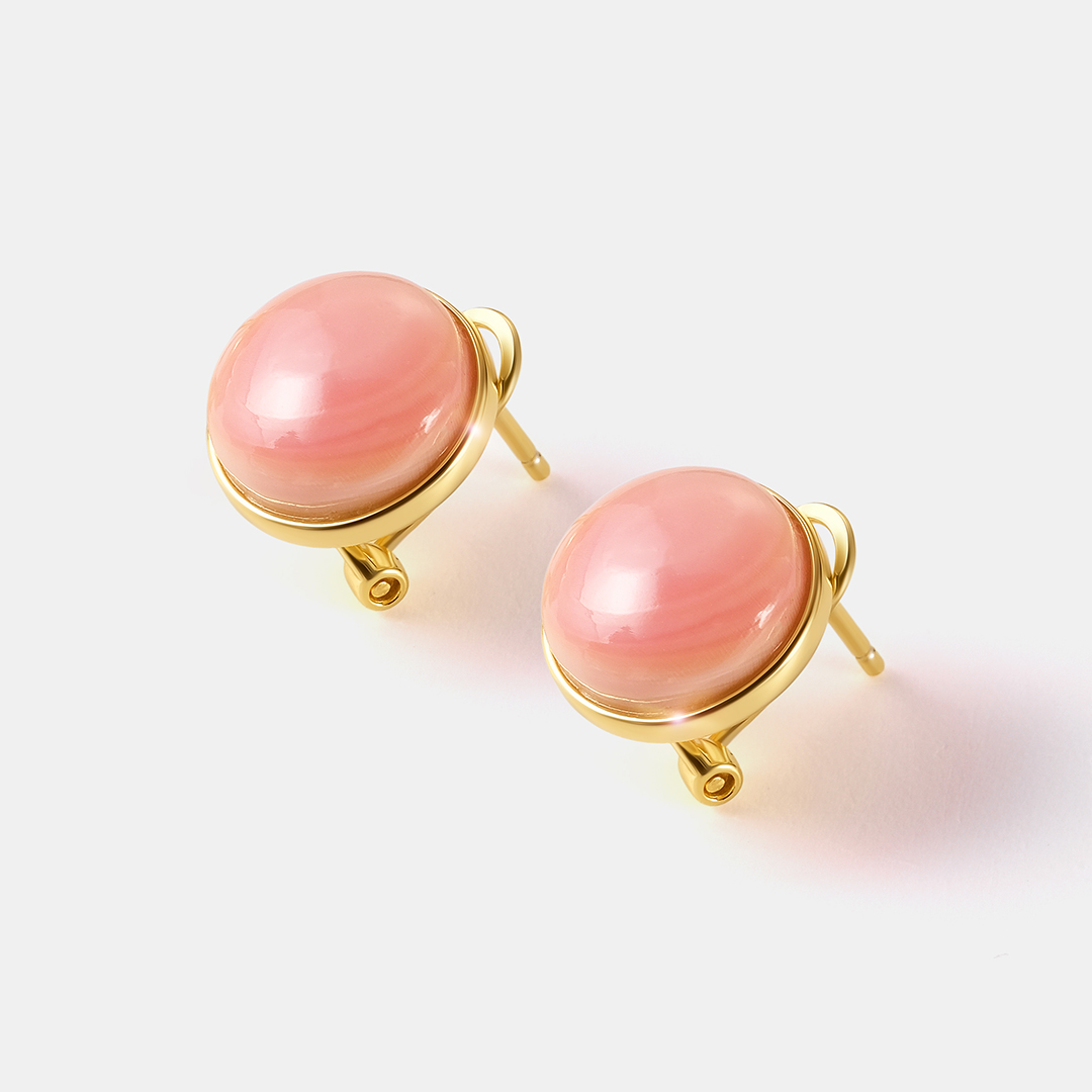 Серебряные серьги с кораллами